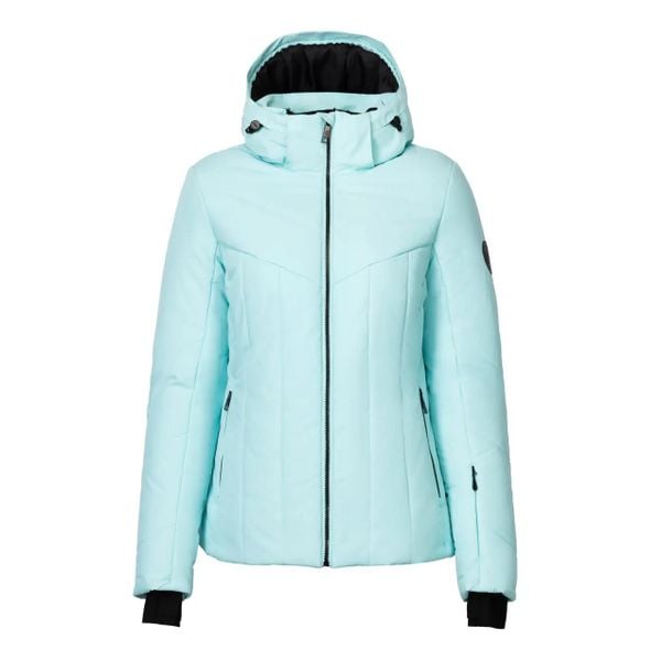 Damska kurtka Glacier II z wyściełaniem. Niebieskie kurtki damskie Dare 2b, bez wzorów, z materiału, długie, z kapturem, narciarskie. Za 649.99 zł.