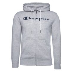 Bluza na co dzień męska CHAMPION na zamek z kapturem. Szare bluzy męskie Champion, m, bez wzorów, z bawełny, z kapturem. Za 269.00 zł.