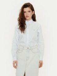 Tommy Jeans Koszula DW0DW19890 Błękitny Regular Fit. Niebieskie bluzki damskie Tommy Jeans, xl, bez wzorów, z bawełny, bez kołnierzyka, bez ramiączek. Za 219.99 zł.