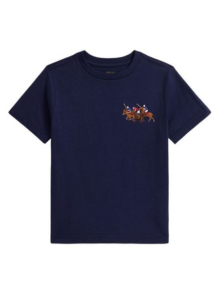 Polo Ralph Lauren T-Shirt 322A95734003 Granatowy Regular Fit. Niebieskie t-shirty dla chłopców Polo Ralph Lauren, bez wzorów, z bawełny, bez ramiączek. Za 249.99 zł.