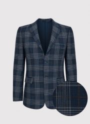 PAKO LORENTE – Granatowa casualowa marynarka męska w kratę. Marynarki męskie Pako Lorente, bez wzorów, z elastanu, casualowe. Za 199.99 zł.