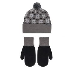 Zestaw czapka i rękawiczki Columbia. Szare czapki i kapelusze damskie Columbia, bez wzorów. Za 179.99 zł.