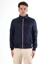 Kurtka wodoodporna z kapturem i zamkiem błyskawicznym Leone 1947. Niebieskie kurtki męskie LEONE 1947 APPAREL, xl, bez wzorów, z kapturem. Za 210.46 zł.