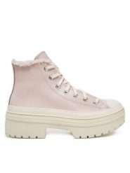 Converse Trampki Chuck Taylor All Star Lugged Heel Sherpa A09346C 662 Różowy. Czerwone trampki i tenisówki damskie Converse, bez wzorów, z materiału, retro, bez zapięcia. Za 299.99 zł.