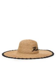 KARL LAGERFELD Kapelusz B1W46084 Beżowy. Brązowe rękawiczki damskie KARL LAGERFELD, bez wzorów, z syntetyku. Za 549.99 zł.