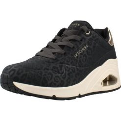 Buty SKECHERS 177521S UNO WEDGE SAFARI Czarny. Czarne obuwie sportowe damskie Skechers, bez wzorów, z syntetyku, na fitness i siłownię. Za 355.99 zł.
