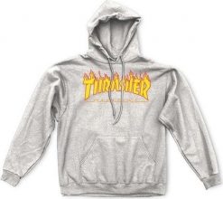 Thrasher Bluza męska z kapturem Thrasher Hood Flame Gre M. Bluzy męskie Thrasher, m, bez wzorów, z kapturem. Za 249.76 zł.
