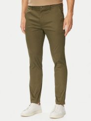 BOSS Chinosy P-Kaiton1 50553841 Szary Slim Fit. Szare eleganckie spodnie męskie Boss, m, bez wzorów, z bawełny. Za 699.99 zł.