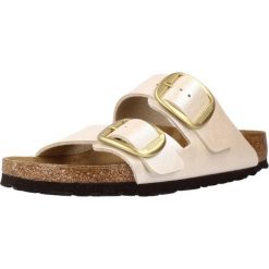 Klapki damskie Birkenstock Arizona Big Buckle. Białe klapki damskie Birkenstock, bez wzorów, bez obcasa, bez zapięcia. Za 808.00 zł.