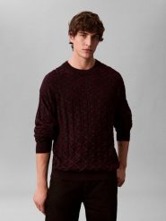 Calvin Klein Jeans sweter z dzianiny Mężczyźni Bawełna czarny, L. Czarne swetry przez głowę męskie Calvin Klein Jeans, l, bez wzorów, z bawełny, bez kołnierzyka. Za 279.95 zł.