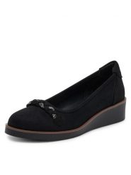 Clara Barson Baleriny WYL3395-7 Czarny. Czarne baleriny damskie Clara Barson, bez wzorów, z materiału, bez obcasa. Za 95.99 zł.