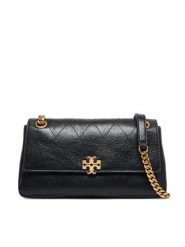 Tory Burch Torebka Charlie Quilted Small Shoulder Bag 185829 Czarny. Czarne torebki do ręki damskie Tory Burch, bez wzorów, ze skóry, bez dodatków. Za 2,384.00 zł.