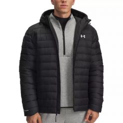 Kurtka puchowa z kapturem Under Armour SPORTSWEAR INSULATE. Białe kurtki męskie Under Armour, m, bez wzorów, z materiału, z kapturem. Za 520.15 zł.