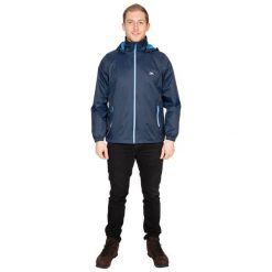 Męska Kurtka Wodoodporna Briar. Niebieskie kurtki męskie Trespass, m, bez wzorów, z materiału, z kapturem. Za 480.99 zł.