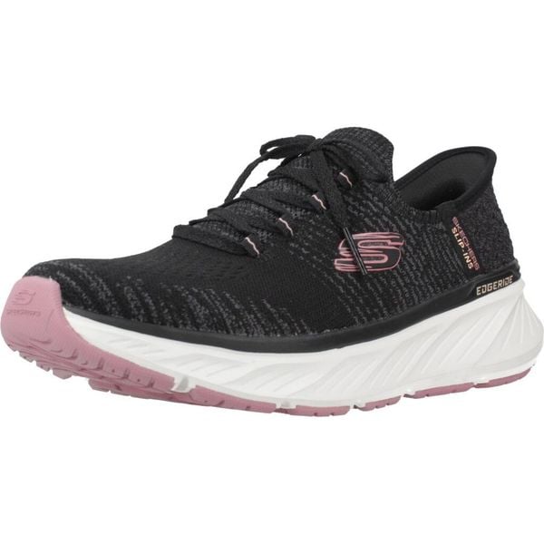 Buty SKECHERS SLIP-INS EDGERIDE Czarny. Czarne trampki i tenisówki damskie Skechers, bez wzorów, z tkaniny, casualowe, bez zapięcia. Za 350.99 zł.