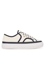 Tommy Hilfiger Tenisówki Platform Vulc Piping FW0FW09394 Biały. Białe trampki i tenisówki damskie Tommy Hilfiger, bez wzorów, z materiału, bez zapięcia. Za 409.99 zł.