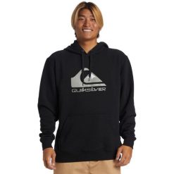 Bluza z kapturem dla Mężczyzn BIG LOGO Czarny. Czarne bluzy męskie Quiksilver, m, bez wzorów, z bawełny, z kapturem. W wyprzedaży za 250.80 zł.