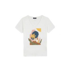 T-shirt damski TBS Sabba. Białe t-shirty damskie TBS, s, bez wzorów, z bawełny, klasyczne, bez kołnierzyka. Za 156.00 zł.