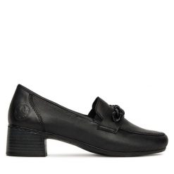 Loafersy Rieker. Czarne mokasyny damskie Rieker. Za 339.99 zł.