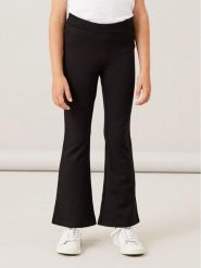 NAME IT Spodnie materiałowe 13177337 Czarny Bootcut Fit. Czarne spodnie materiałowe dla dziewczynek Name it, bez wzorów, z materiału. Za 109.99 zł.