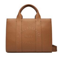 Torebka KARL LAGERFELD. Brązowe torebki do ręki damskie KARL LAGERFELD, bez wzorów, bez dodatków. Za 679.99 zł.