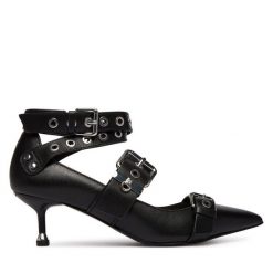 Szpilki Liu Jo. Czarne szpilki damskie Liu Jo, bez wzorów, bez obcasa, bez zapięcia. Za 859.99 zł.