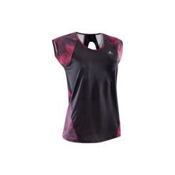 Koszulka fitness kardio 500. Czarne koszulki sportowe damskie DOMYOS. Za 49.99 zł.