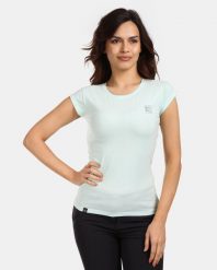 Damska bawełniana koszulka Kilpi LOS-W. Zielone t-shirty damskie Kilpi, bez wzorów, z bawełny, klasyczne, bez kołnierzyka. Za 50.25 zł.