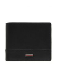 Tommy Hilfiger Portfel Th Corp Cc Flap And Coin AM0AM13246 Czarny. Czarne portfele męskie Tommy Hilfiger, bez wzorów, ze skóry. Za 229.99 zł.