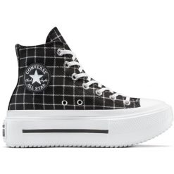 Buty sportowe damskie Converse Chuck Tlr As Lift Double Stack. Czarne obuwie sportowe damskie Converse, bez wzorów. Za 590.00 zł.