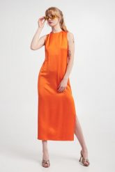 Sukienka maxi Ellie SAMSØE SAMSØE. Sukienki damskie Samsøe & Samsøe, s, bez wzorów, bez kołnierzyka, bez ramiączek, maxi. W wyprzedaży za 399.50 zł.
