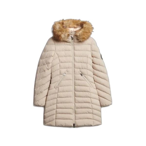 Parka dla kobiet Superdry Fuji. Brązowe parki damskie Superdry., s, bez wzorów, z materiału, bez kaptura. Za 581.15 zł.