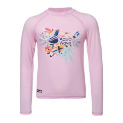 Koszulka Uver UV Dla Dziewcząt. Czerwone t-shirty i topy dla dziewczynek AQUAWAVE, bez wzorów, bez ramiączek. Za 63.99 zł.