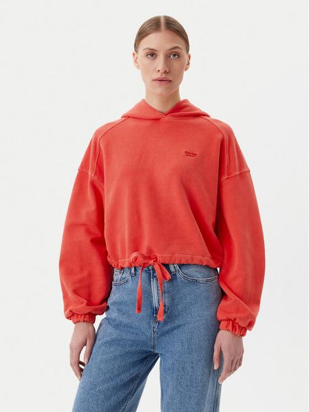 Tommy Jeans Bluza DW0DW20314 Pomarańczowy Relaxed Fit. Brązowe bluzy damskie Tommy Jeans, xl, bez wzorów, z bawełny, bez kaptura. Za 239.99 zł.