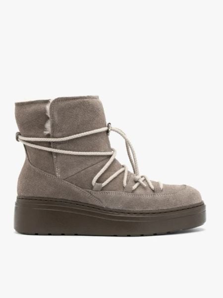 Szare sznurowane śniegowce. Szare śniegowce i trapery damskie Ryłko, ze skóry. Za 549.99 zł.