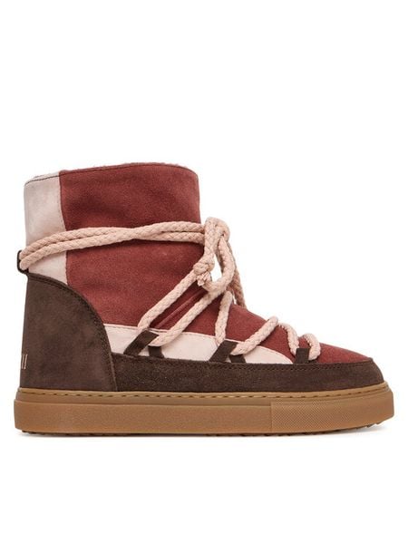 Inuikii Śniegowce Patchwork 3001.003.0072 Bordowy. Czerwone śniegowce i trapery damskie Inuikii, ze skóry. Za 709.99 zł.