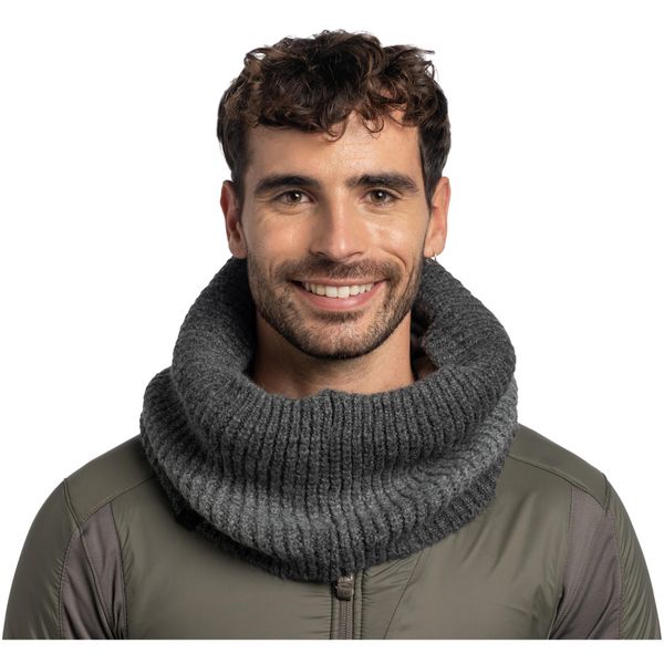 Bandana BUFF KNITTED NECKWARMER DATMA. Szare szaliki i chusty damskie Buff, bez wzorów. W wyprzedaży za 89.96 zł.
