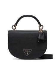 Torebka Guess. Czarne listonoszki damskie Guess, z aplikacjami, bez dodatków. Za 364.99 zł.