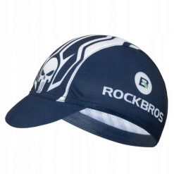 Czapka kolarska Rockbros z daszkiem. Niebieskie czapki i kapelusze męskie ROCKBROS, bez wzorów, sportowe. Za 35.99 zł.