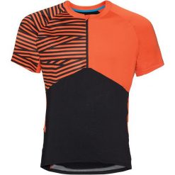 Odlo Koszulka rowerowa Shirt s/s 1/2 zip Morzine czarno-pomarańczowa r. L (411492). Koszulki sportowe męskie marki Odlo. Za 176.53 zł.
