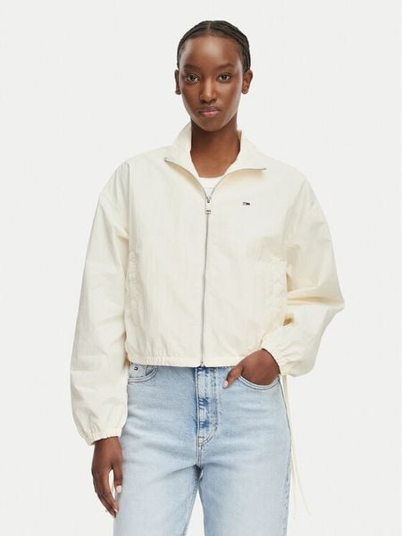 Tommy Jeans Kurtka przejściowa DW0DW22325 Biały Regular Fit. Białe kurtki damskie Tommy Jeans, m, bez wzorów, z jeansu, bez kaptura. Za 350.99 zł.
