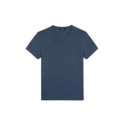 Koszulka z siateczki TBS Piere. Niebieskie t-shirty damskie TBS, xl, bez wzorów, z bawełny, klasyczne, bez kołnierzyka. Za 139.50 zł.