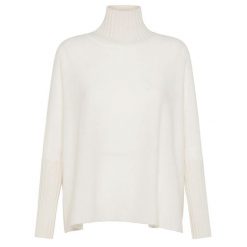 Sweter Deha Wooly Blend High Neck Sweater Damskie. Białe swetry damskie Deha, s, bez wzorów, z kaszmiru, eleganckie, bez kołnierzyka, bez ramiączek, długie, bez kaptura. Za 486.99 zł.