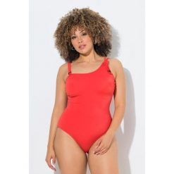 Damskie Strój kąpielowy ozdobny węzeł miękkie miseczki z recyklingu. Brązowe kostiumy jednoczęściowe damskie Ulla Popken, plus size, bez wzorów, z elastanu, sportowe, plus size. Za 239.99 zł.