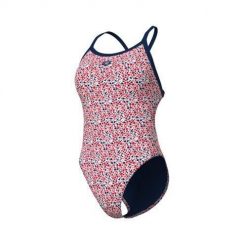 Damski kostium kąpielowy 1-częściowy Arena Pebbles Xcriss Cross. Niebieskie kostiumy jednoczęściowe damskie Arena, bez wzorów, z materiału, do pływania. Za 169.99 zł.