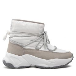 Botki Big Star Shoes. Białe botki damskie BIG STAR SHOES, retro, bez obcasa, na płaskiej podeszwie, bez zapięcia. Za 309.99 zł.