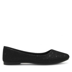 Baleriny JENNY. Czarne baleriny damskie Jenny, bez wzorów, bez obcasa. Za 99.99 zł.