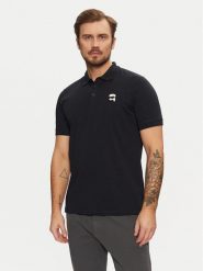 KARL LAGERFELD Polo 745710 551224 Granatowy Regular Fit. Niebieskie koszulki polo męskie KARL LAGERFELD, m, bez wzorów, z bawełny, bez ramiączek. Za 279.99 zł.