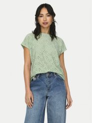 ONLY Bluzka Smilla 15231005 Zielony Regular Fit. Zielone bluzki damskie Only, xs, bez wzorów, z syntetyku, bez kołnierzyka, bez ramiączek. Za 59.99 zł.