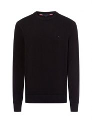Tommy Hilfiger sweter Mężczyźni Bawełna czarny, XXL. Czarne swetry przez głowę męskie Tommy Hilfiger, m, bez wzorów, z bawełny, bez kołnierzyka. Za 409.95 zł.